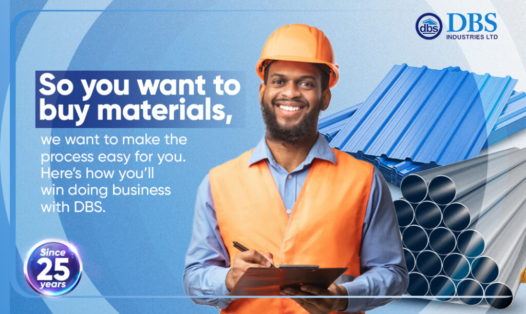 So, you want to buy materials, we want to make the process easy for you. Here’s how you win doing business with DBS.